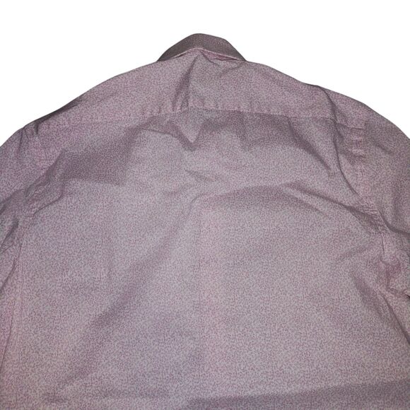 Van Heusen Dress Shirt Mens 14.5 32/33 Pink Slim Fit Stretch Stain Shield Wrinkl - Picture 8 of 11